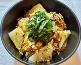 サバ味噌缶で絶品！みそ田楽風大根丼☆作り方1写真