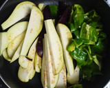 茄子とピーマンと豚コマの麻婆炒め作り方1写真