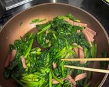 簡単副菜！ほうれん草とスパムの卵炒め作り方2写真
