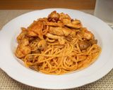 鶏ときのこのトマトソースパスタ作り方11写真