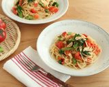 野菜が主役◎菜の花とトマトのオイルパスタ作り方8写真