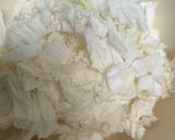 白菜とひき肉の炒め煮作り方1写真