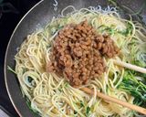 豆苗と納豆のパスタ作り方3写真