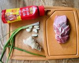 エアフライヤー焼き豚（ネギと生姜焼き)作り方1写真