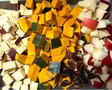 さつまいもとかぼちゃの豆腐和え作り方1写真