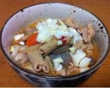 簡単！ピリ辛〜やわらかモツ味噌煮込み作り方5写真