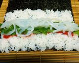 巻き寿司☆いか梅しそ作り方3写真