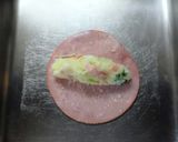 ポテトサラダをハムで包んで揚げました作り方1写真