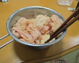 天日干し鶏皮の炙り焼き【旦那レシピ】作り方1写真
