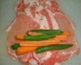豚肉と野菜の梅ロール作り方4写真