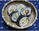 簡単海苔巻き。(卵・カニかま・きゅうり）作り方4写真