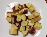 ヨウサマの減塩おやじのさつま芋&栗ご飯作り方1写真