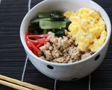 湯煎で簡単☆三色丼作り方4写真