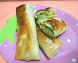 アスパラの揚げ焼き春巻き作り方3写真