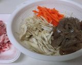 豚肉入りキンピラごぼう作り方2写真