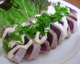 マグロのたたき✩ゆずマヨソース掛け作り方4写真