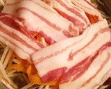 簡単♪土鍋de豚バラともやしの蒸し焼き作り方3写真