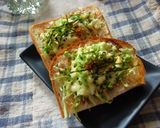塩麹×味噌×鰹節の葱キャベツトースト作り方6写真