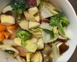 お一人様オム親子丼味根菜たっぷり野菜炒め作り方15写真