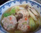 白菜と肉団子のあったかスープ♪作り方7写真