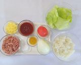 【給食レシピ】タコライス作り方1写真