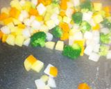 エビと帆立、具沢山野菜のクリームパスタ★作り方6写真
