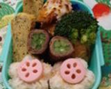 お弁当に牛アスパラのわさマヨ醤油炒め作り方6写真