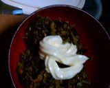簡単おつまみ　厚揚げ高菜チーズ焼き作り方2写真
