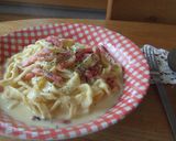 生パスタのソース①　チーズカルボナーラ♡作り方4写真