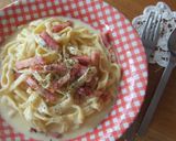 生パスタのソース①　チーズカルボナーラ♡作り方5写真