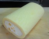 簡単☆フワフワ～☆黄桃缶のロールケーキ作り方27写真