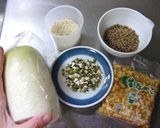 胃弱ダイエット【蕎麦米なめこのみぞれ粥】作り方1写真