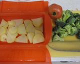 ルクエでチーズon蒸野菜作り方1写真