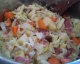 生ウインナー入りトマト味の野菜スープ作り方1写真