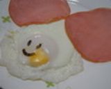 目玉焼きで～ミッキー(#^.^#)作り方4写真