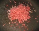 アボガドと合いびき肉のわさび醤油炒め♪作り方3写真