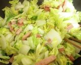 白菜とスパムのシンプル炒め~作り方2写真