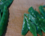 きぬさやと昆布の佃煮のたまごとじ作り方2写真