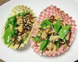 きぬさやと昆布の佃煮のたまごとじ作り方4写真