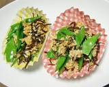 きぬさやと昆布の佃煮のたまごとじ作り方4写真