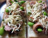 塩麹×葱・魚ニソのわさび風味のトースト作り方4写真