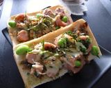 塩麹×葱・魚ニソのわさび風味のトースト作り方5写真