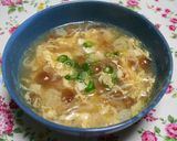なめこと豆腐のピリ辛スープ作り方7写真