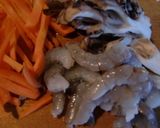 マイタケとニンジン・海老の白菜重ね蒸し作り方2写真