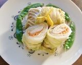 油揚げとニンジンを芯にして、ロール白菜♬作り方6写真
