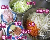 ◎【セロリ・豚こま。エスニックな皮ぴら】作り方1写真