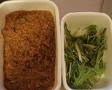 水菜とミートソースのパスタ作り方3写真