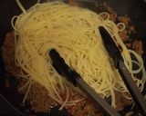 水菜とミートソースのパスタ作り方6写真