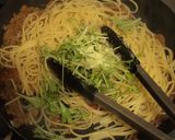 水菜とミートソースのパスタ作り方7写真