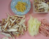 きのこと水菜の生姜バタースパゲティ作り方1写真